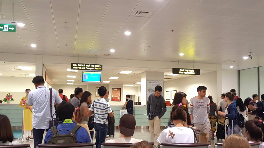 Visa on Arrival in Vietnam registration counter